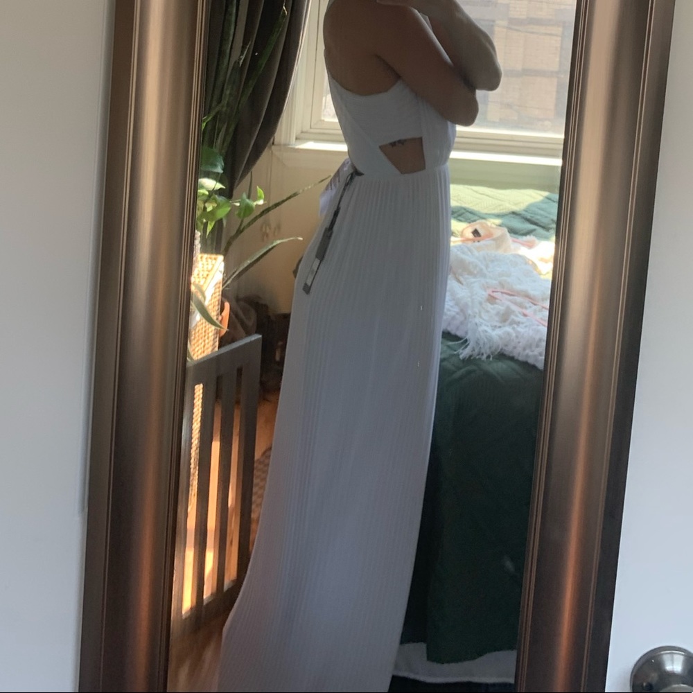 White BCBG column dress